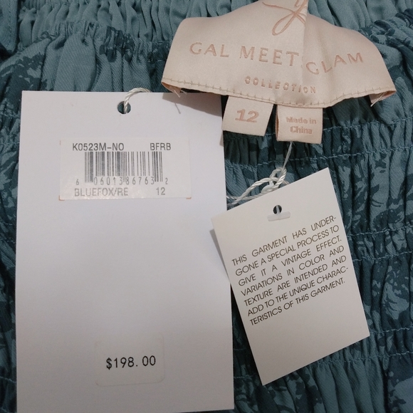 Gal meets Glam bluefox retro smocked floral dress - Picture 4 of 11